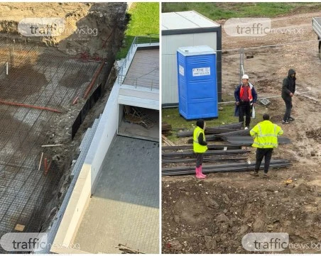 Ново срутване при строежа на брега на Марица, изкопните и строителните дейности продължават