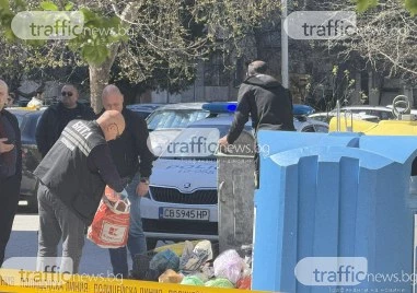 От местопрестъплението „Тракия : Клошарят извадил отрязан крак с жълта маратонка от контейнера