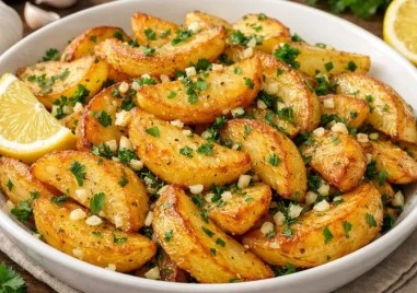 Картофи с чесън и лимон по турска рецепта