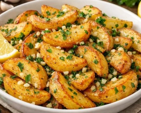 Картофи с чесън и лимон по турска рецепта