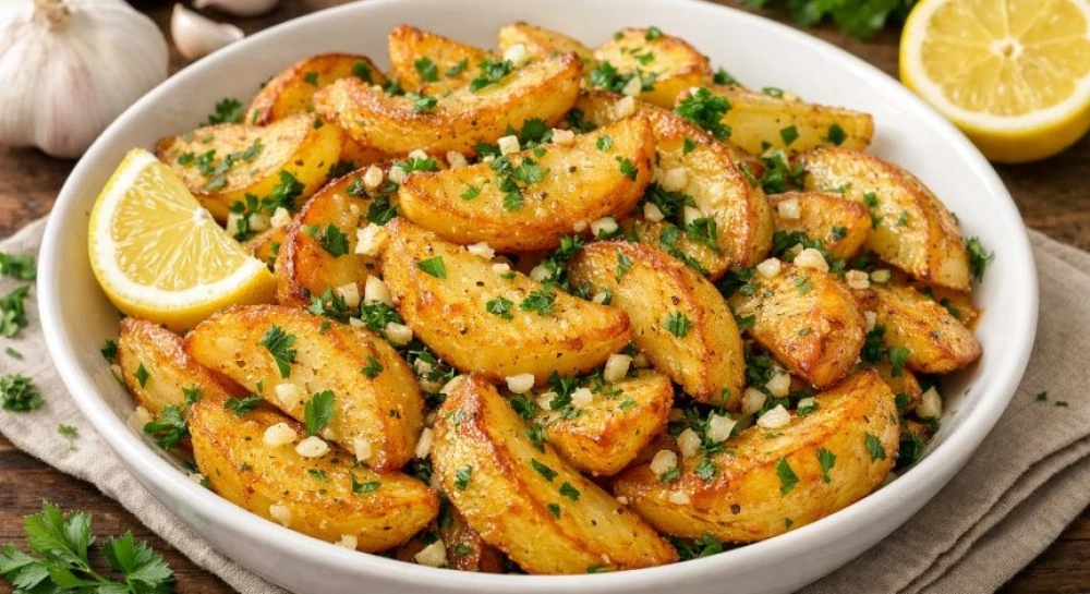 Картофи с чесън и лимон по турска рецепта