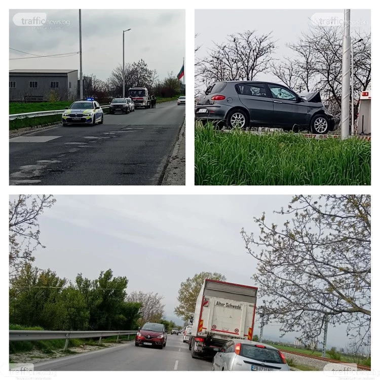 Катастрофа и зверска тапа на един от входовете на Пловдив СНИМКИ