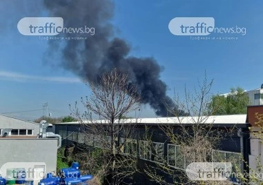 Пожар избухна в автоморга в района на Околовръстното шосе на