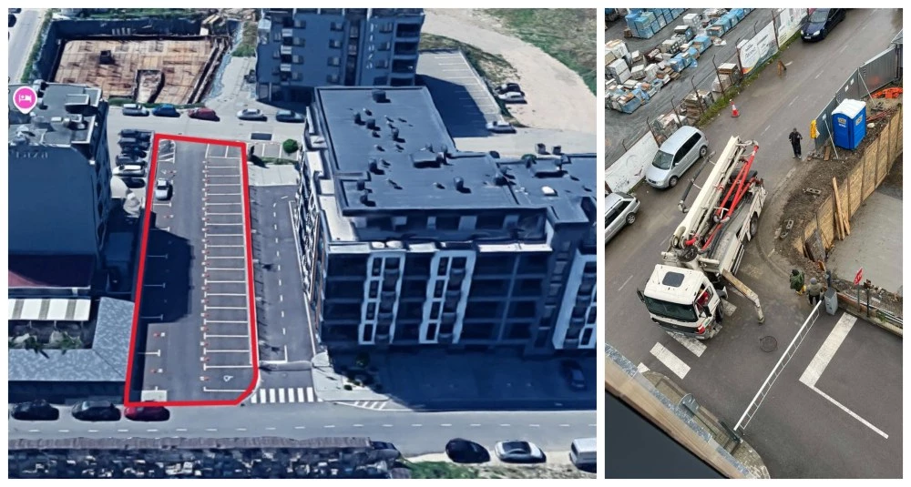 Строят жилищна сграда върху паркинг край Марица, тежка техника блокира улици