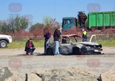 Млада жена изгоря в колата си край Поморие