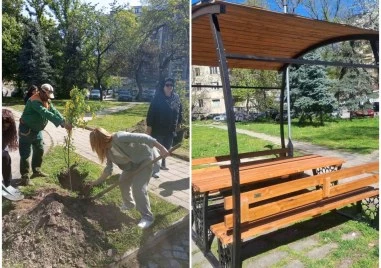 Акция по облагородяване на парк в Северен: Нови 19 дръвчета, пейки и нова беседка
