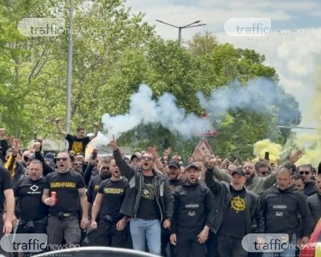 Леко напрежение на шествието на бултрасите ВИДЕО