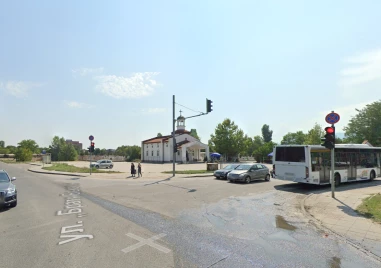Асфалтират кръстовище в „Южен