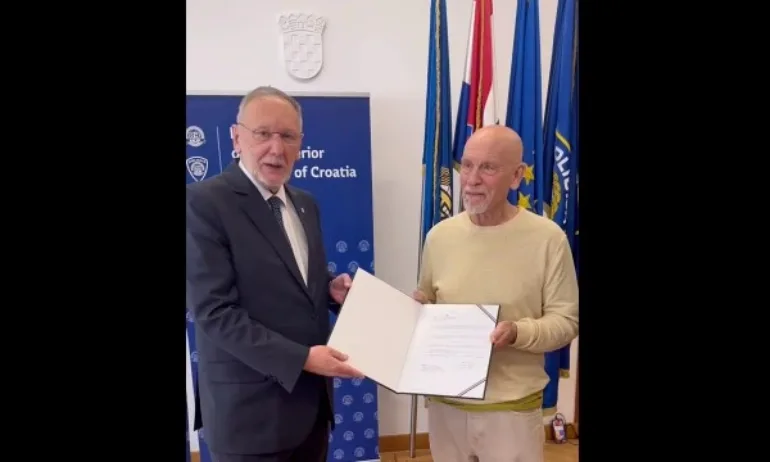 Джон Малкович вече има хърватско гражданство