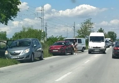 Катастрофа образува километрична колона на Източния обходен път на Пловдив