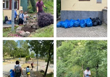 Малки и големи се включиха в акцията по почистването на Сахат тепе