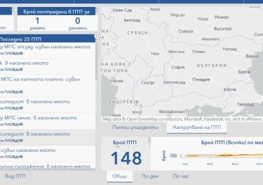 Интерактивната карта на МВР за катастрофите вече функционира нормално