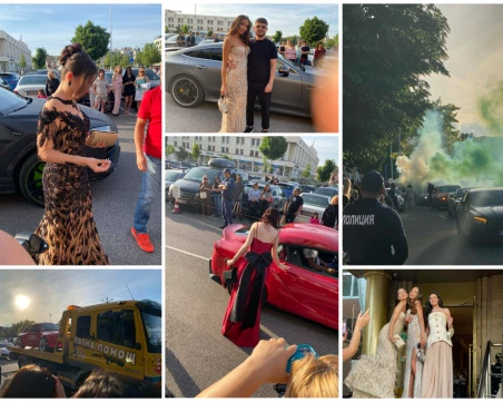 Абитуриентка от Френската дойде на бала си с кола, натоварена на Пътна помощ