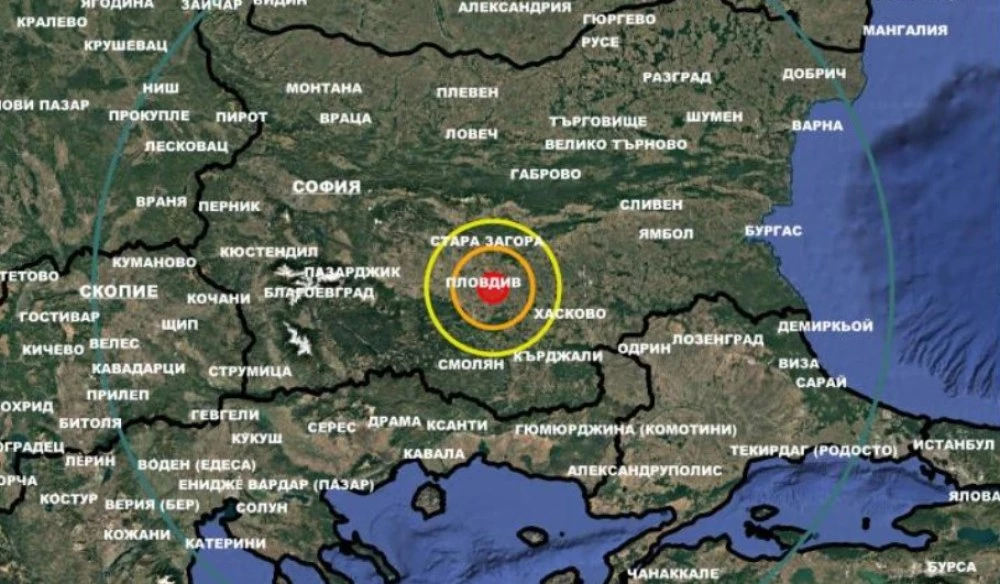 Земетресение край Първомай
