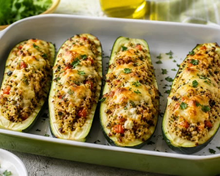 Пълнени тиквички с киноа и сирене – лека и здравословна вечеря с много вкус