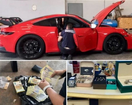 Скъпи часовници, бижута и Порше под запор за пране на над 1,5 млн. евро от пловдивски фреон