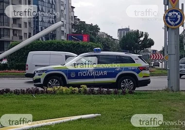 Катастрофа на кръговото на Панаира, пристигна пожарна и полиция