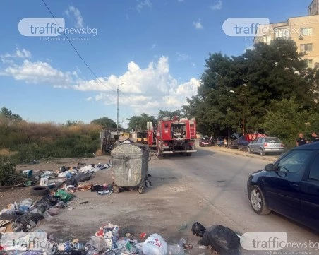 Запалено нерегламентирано сметище е причината за черния дим, който се вижда над Пловдив