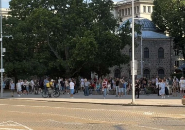 Граждани протестират пред сградата на президентството срещу правителството Демонстрацията под