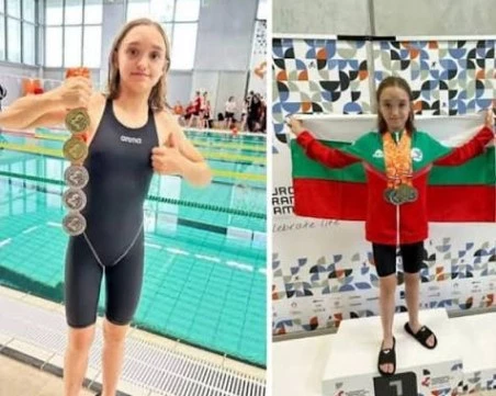 12-годишната Елена от Асеновград спечели пет медала на Европейските игри за трансплантирани атлети
