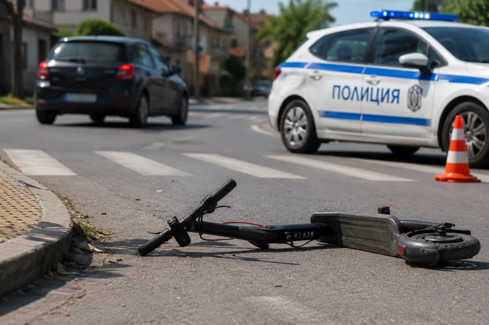 Мъж се бори за живота си след падане от електрическа тротинетка край Пловдив
