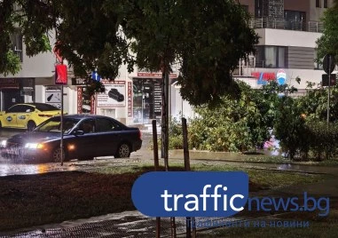 Лятната буря която е над Пловдив бързо превърна улиците на