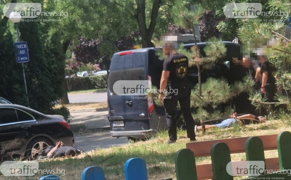 Показен арест край пловдивски парк, спецчасти проснаха двама на земята СНИМКИ