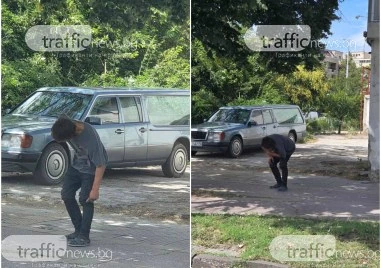 Мъж във видимо нетрезво състояние изплаши минувачи в централните части