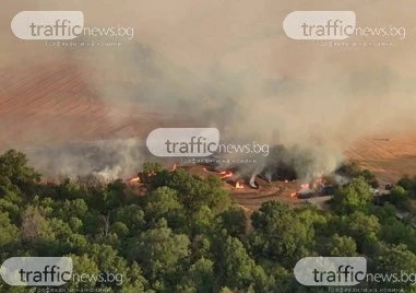 Видео от дрон показва размера на пожара край Стрелци
