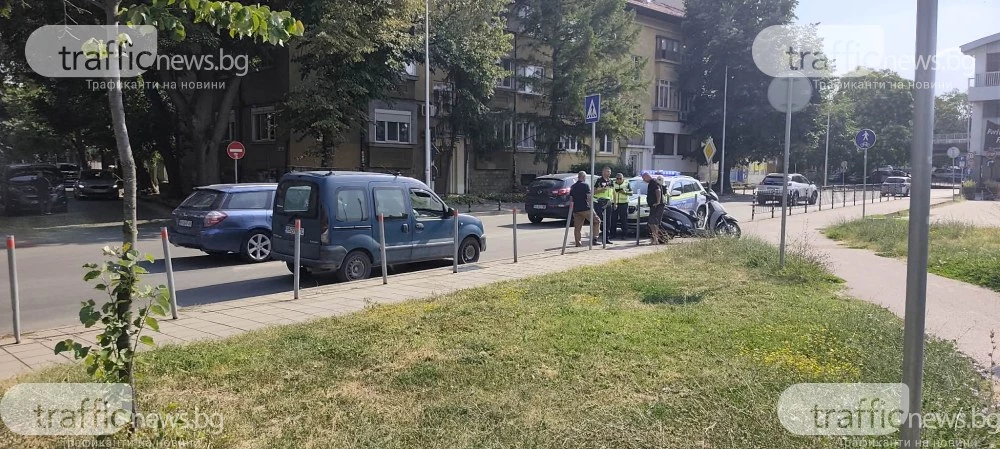 Катастрофа с моторист затрудни движението по бул. „Марица-юг