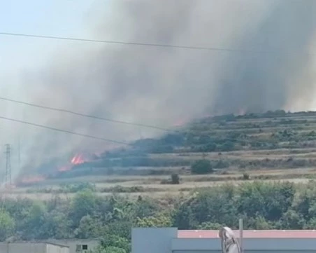 Нов пожар край Асеновград, огромен облак дим се издига над града СНИМКИ+ВИДЕО