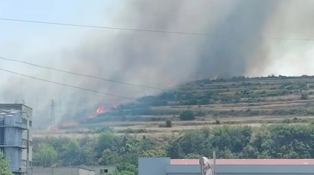 Нов пожар край Асеновград, огромен облак дим се издига над града СНИМКИ+ВИДЕО