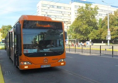 Автобус №116 остава с променен маршрут до 11 септември