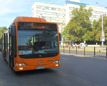 Автобус №116 остава с променен маршрут до 11 септември