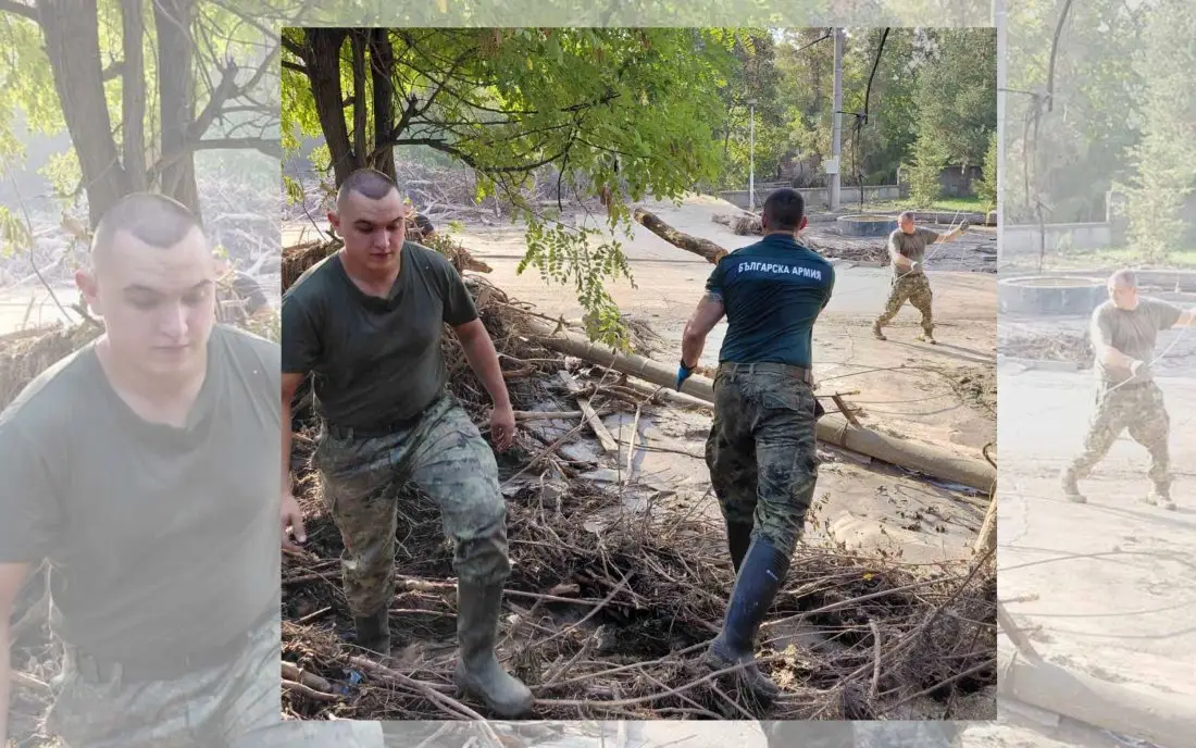 Военнослужещи от Сухопътните войски се включиха в помощ на наводненото село Струмяни