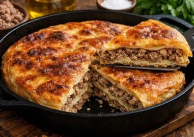 Рецепта за къпана баница с кайма