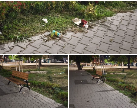 Липсващи кошчета за отпадъци превръщат зоната около Централна гара в сметище