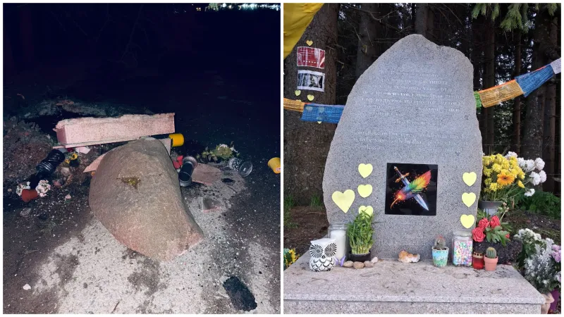 Отцепиха района около разбитата паметна плоча на Петрохан, майка поиска намесата на прокуратурата
