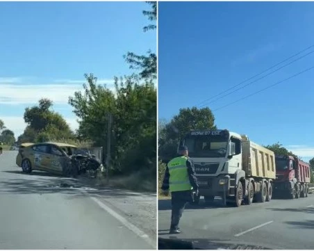Смъртоносна катастрофа: Такси се заби в тир край Пловдив
