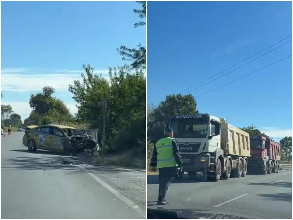 Смъртоносна катастрофа: Такси се заби в тир край Пловдив