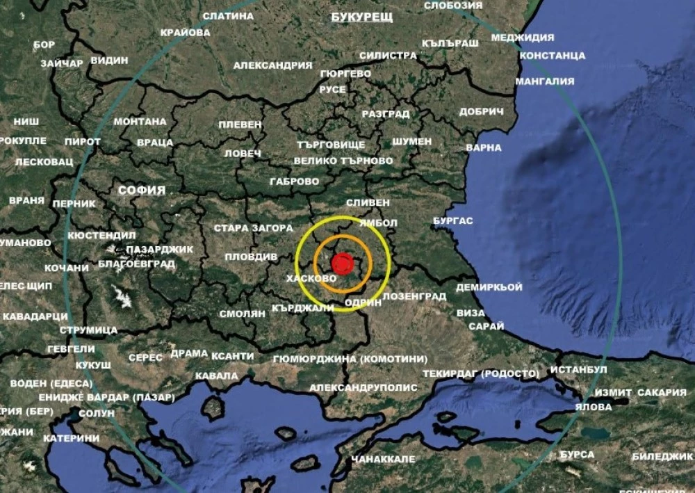 Земетресение е регистрирано край Тополовград
