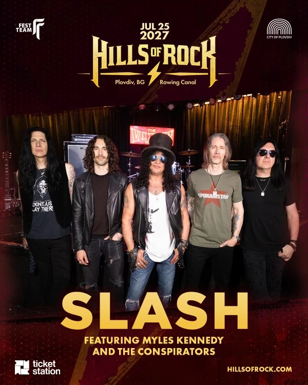 Slash ft. Myles Kennedy and The Conspirators с нов албум през февруари 2027 г., а през лятото - на Hills Of Rock