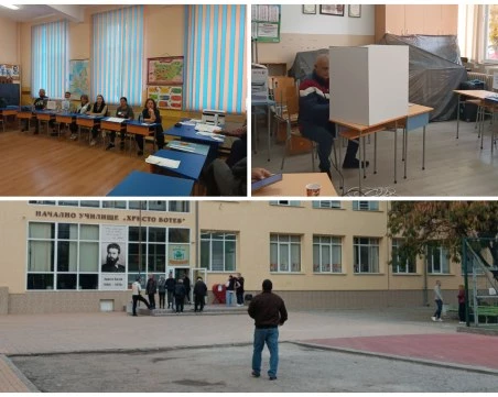 Пловдивчани гласуват уверено с машини, първите избиратели чакаха пред секциите в 7:00 часа
